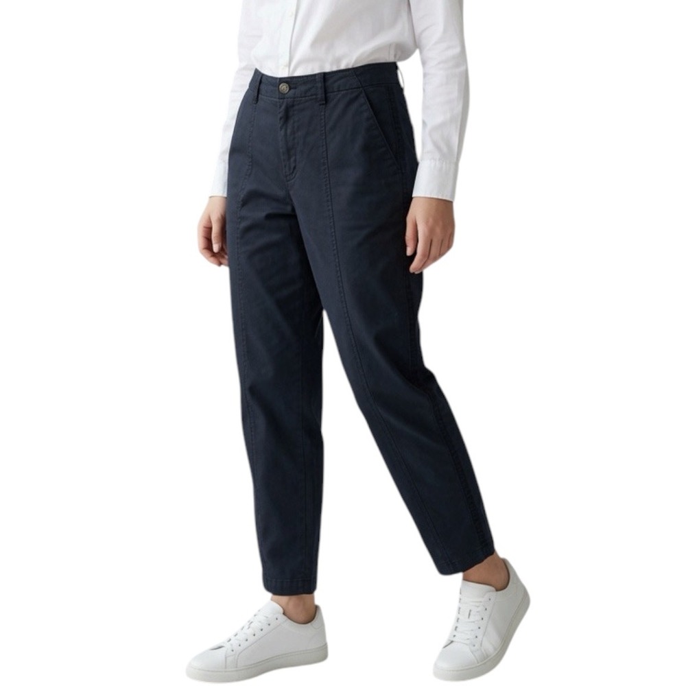 NWT Quince Organic Cotton Stretch Girlfriend Chino Black Wash Pants Size 32‎